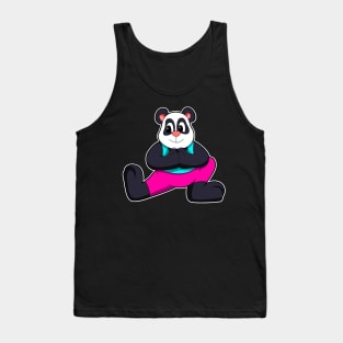 Panda at Yoga stretching exercises Tank Top